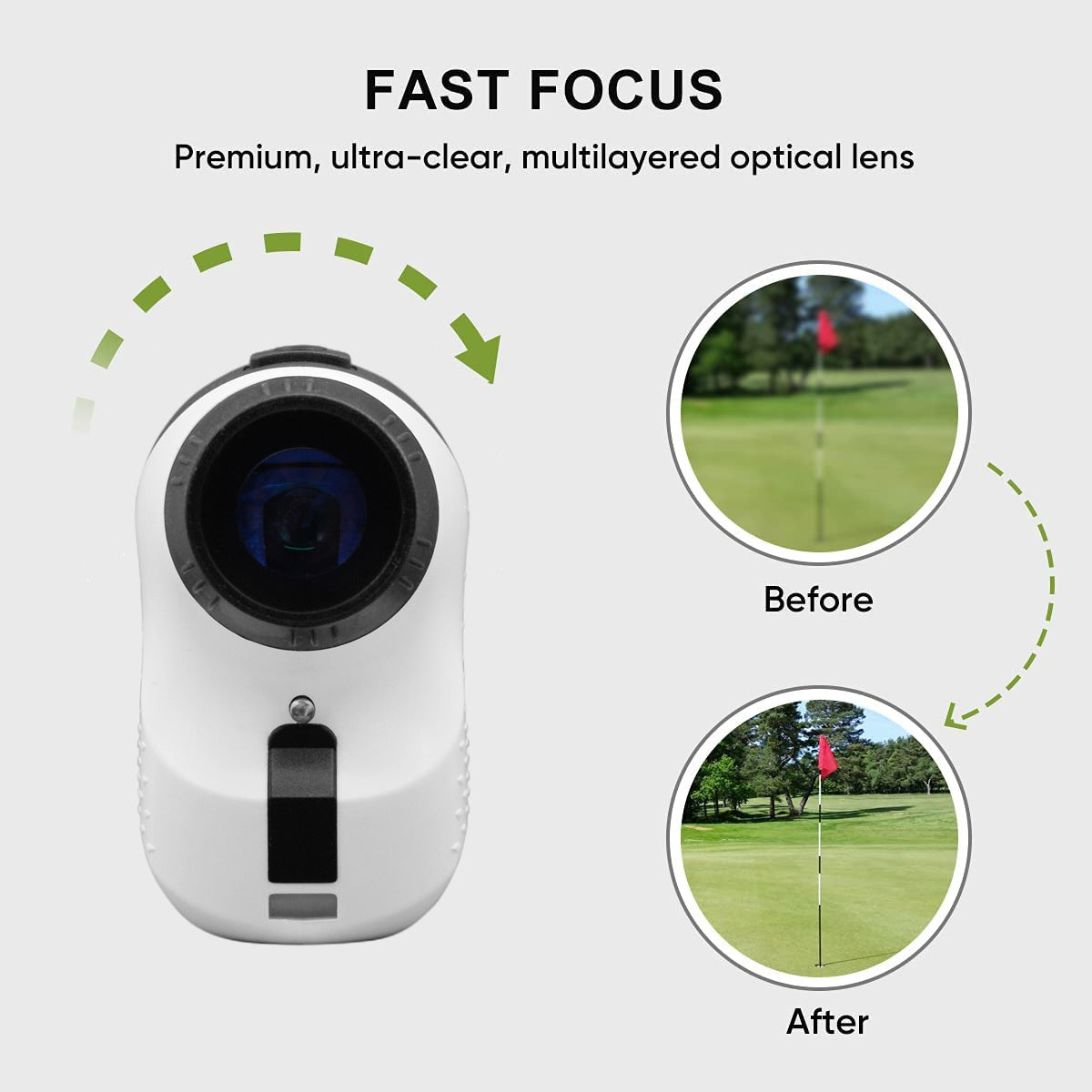 Telescopic 6X Lens Golf Laser Rangefinder 5-500M - Daily New Trends Megastore