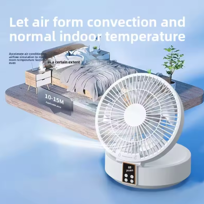 Digital Display Folding Desktop Fan With Remote Control - Daily New Trends Megastore