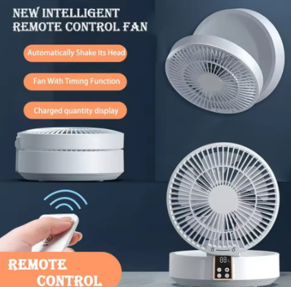 Digital Display Folding Desktop Fan With Remote Control - Daily New Trends Megastore