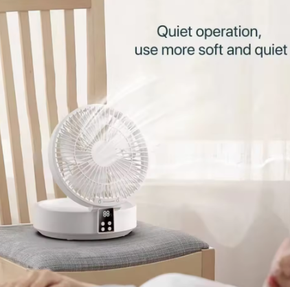 Digital Display Folding Desktop Fan With Remote Control - Daily New Trends Megastore