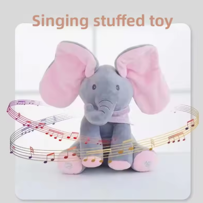 Plush Singing Elephant with Moving Ears Kids Love It ! - Daily New Trends Megastore