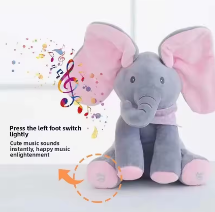 Plush Singing Elephant with Moving Ears Kids Love It ! - Daily New Trends Megastore