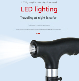 LED Light Multi Functional Aluminium Walking Cane - Daily New Trends Megastore