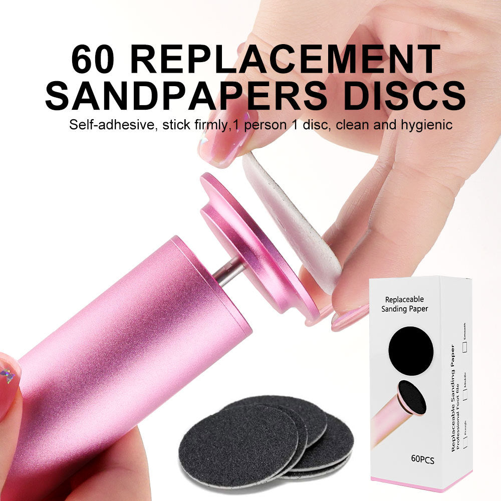 Electric Foot File and Callus Remover with 60 Sandpapers - Daily New Trends Megastore