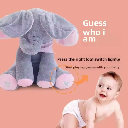 Plush Singing Elephant with Moving Ears Kids Love It ! - Daily New Trends Megastore