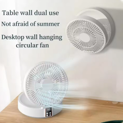 Digital Display Folding Desktop Fan With Remote Control - Daily New Trends Megastore