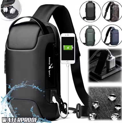 ANTI THEFT WATER RESISTANT CROSS BODY BAG - Daily New Trends Megastore