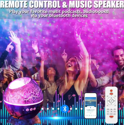 Cracked Dinosaur Egg Remote Controlled Projector With Bluetooth Light And Sound - Daily New Trends Megastore