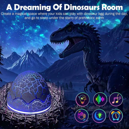 Cracked Dinosaur Egg Remote Controlled Projector With Bluetooth Light And Sound - Daily New Trends Megastore