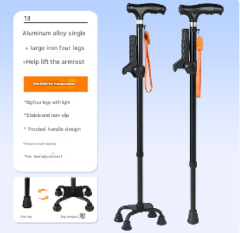 LED Light Multi Functional Aluminium Walking Cane - Daily New Trends Megastore
