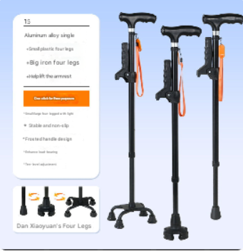 LED Light Multi Functional Aluminium Walking Cane - Daily New Trends Megastore