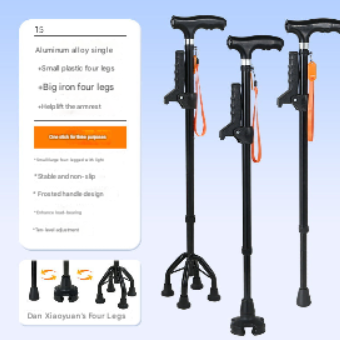 LED Light Multi Functional Aluminium Walking Cane - Daily New Trends Megastore