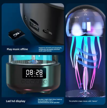 Portable Pink Glowing Jellyfish Bluetooth Speaker - Daily New Trends Megastore