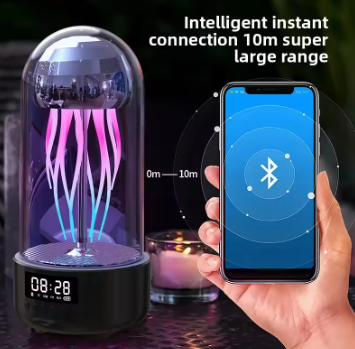 Portable Pink Glowing Jellyfish Bluetooth Speaker - Daily New Trends Megastore