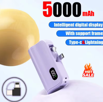 5000 mAh Pocket Fast Charging Power Bank - Daily New Trends Megastore