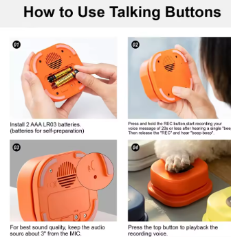 Pet Talking Buttons with Mat - Daily New Trends Megastore