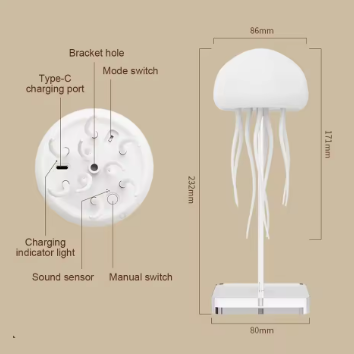Voice Controlled Dancing Jellyfish Night Light - Daily New Trends Megastore