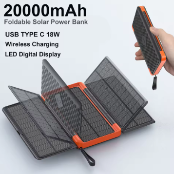 Folding Solar Power Bank 20,000mAh - Daily New Trends Megastore